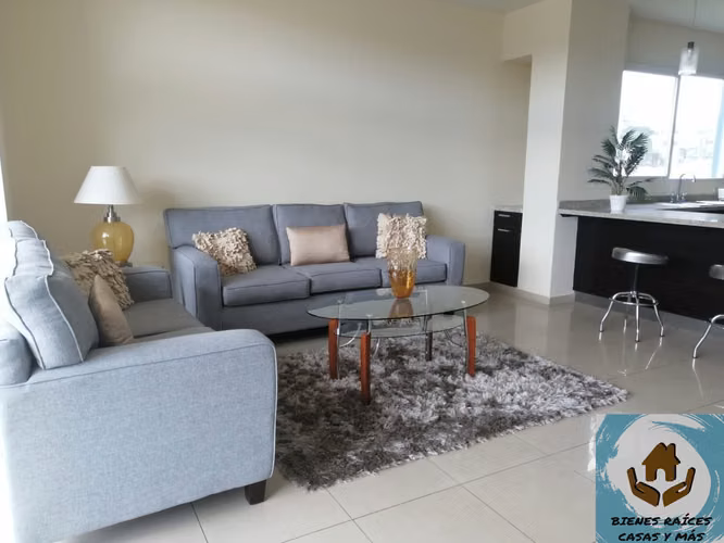 2BR furnished apartment in a modern tower, Colonia Palmira